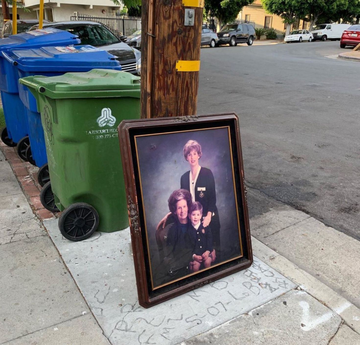 Family portrait ready for recycling